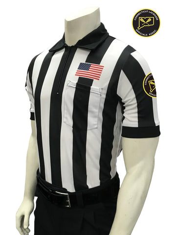 Smitty "Made in USA"  2" Dye Sub Lacrosse Short Sleeve Shirt w/Flag Over Pocket - CLOA