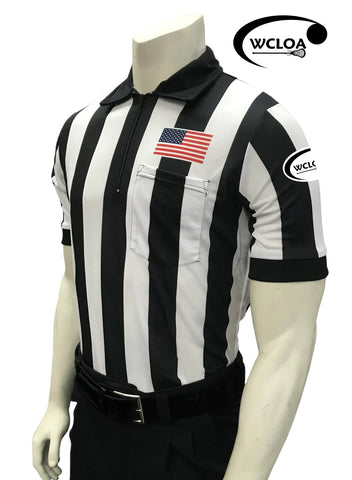 Smitty "Made in USA"  2" Dye Sub Lacrosse Short Sleeve Shirt w/Flag Over Pocket - WCLOA