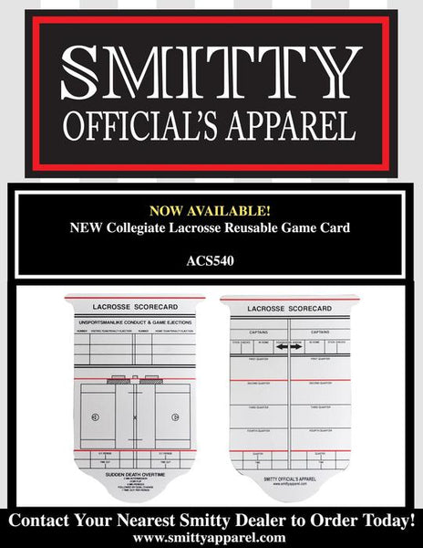 Collegiate Lacrosse Reusable Game Card