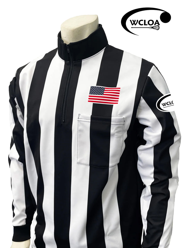 SMITTY 2¼" HEAVYWEIGHT WATER REPELLANT SHIRT W/ DYE SUBLIMATED USA FLAG W/WCLOA LOGO ON LEFT SLEEVE