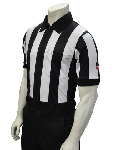 Smitty "Made in USA" - Dye Sub Football Short Sleeve Shirt w/ Flag on Sleeve 2 1/4 Stripes