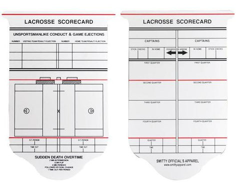 Collegiate Lacrosse Reusable Game Card