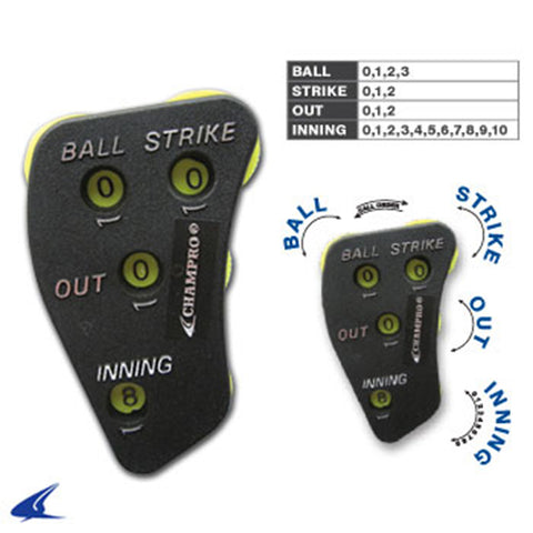 4-WAY PLASTIC UMPIRE INDICATOR, BALL, STRIKE, OUT INNING