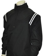 Smitty Long Sleeve Microfiber Shell Pullover Jacket w/ Half Zipper w/ Open Bottom - Available in Black Only