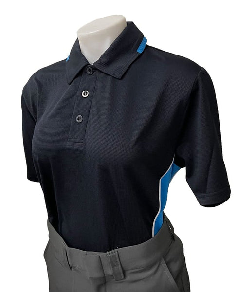 Women's "BODY FLEX" Smitty "NCAA SOFTBALL" Style Short Sleeve Umpire Shirts - Available in Midnight Navy/Bright Blue or Bright Blue/Midnight Navy