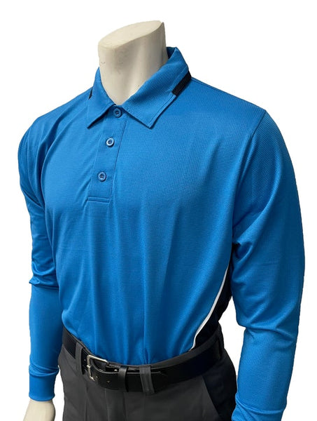 Men's "BODY FLEX" Smitty "NCAA SOFTBALL" Style Long Sleeve Umpire Shirts - Available in Midnight Navy/Bright Blue or Bright Blue/Midnight Navy
