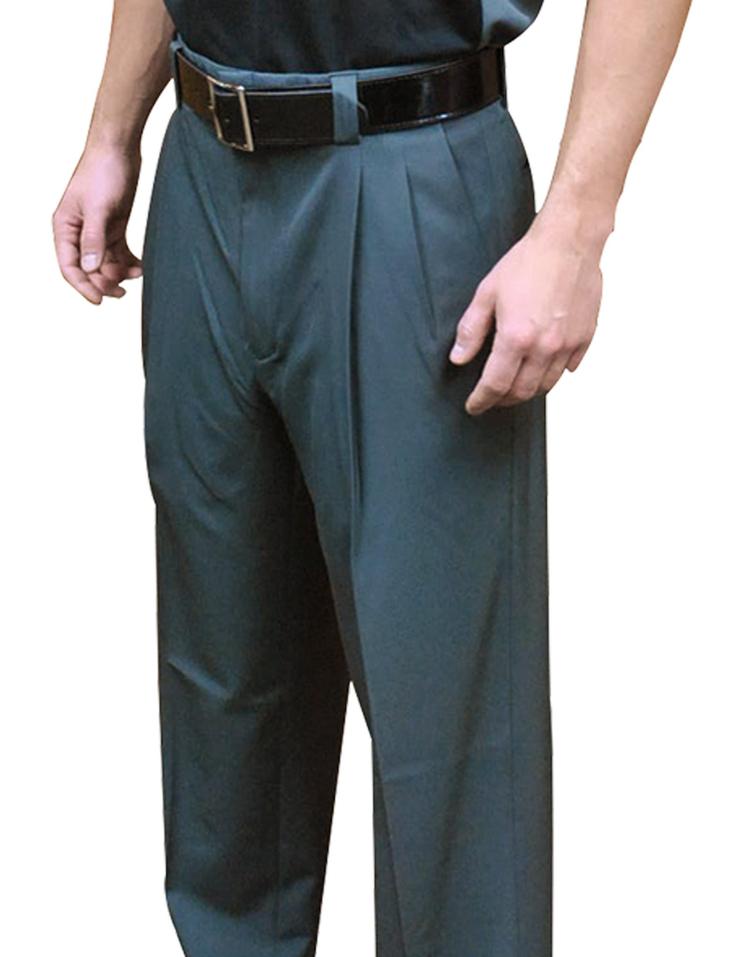 Smitty "NEW EXPANDER WAISTBAND - 4-Way Stretch" Pleated Base Pants-Charcoal Grey
