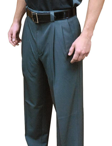 SMITTY "NEW EXPANDER WAISTBAND - 4-Way Stretch" Pleated Plate Pants-Charcoal Grey