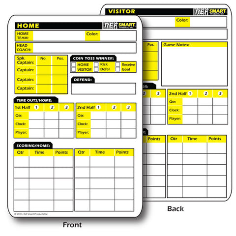 2 SIDED REF SMART FOOTBALL CARD