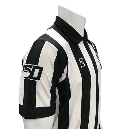 SCFOA Smitty Made in USA Mens 2 1/4 Black and White Striped Football  Referee Shirt-Short Sleeve