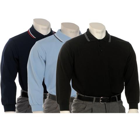 Smitty Performance Mesh Umpire Long Sleeve Shirt - Available in Black, Navy and Powder Blue