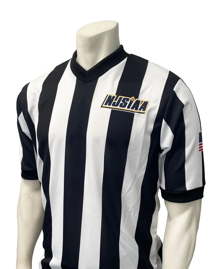 Smitty "Made in USA" - NJSIAA Men's and Women's Basketball 2 1/4" Stripe Short Sleeve Shirt