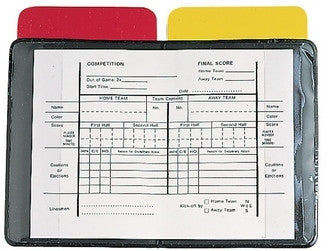 Referee Red and Yellow Warning Cards and Holder