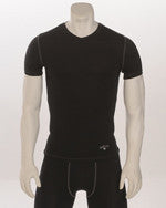 Smitty Black Compression V-Neck Short Sleeve T-Shirt