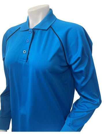 Smitty Women's Bright Blue Long Sleeve Mesh Shirt No Pocket